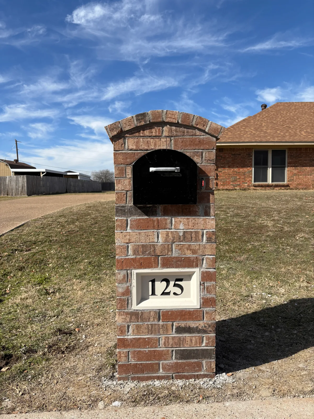 Custom Brick Mailbox by Parker County Masonry