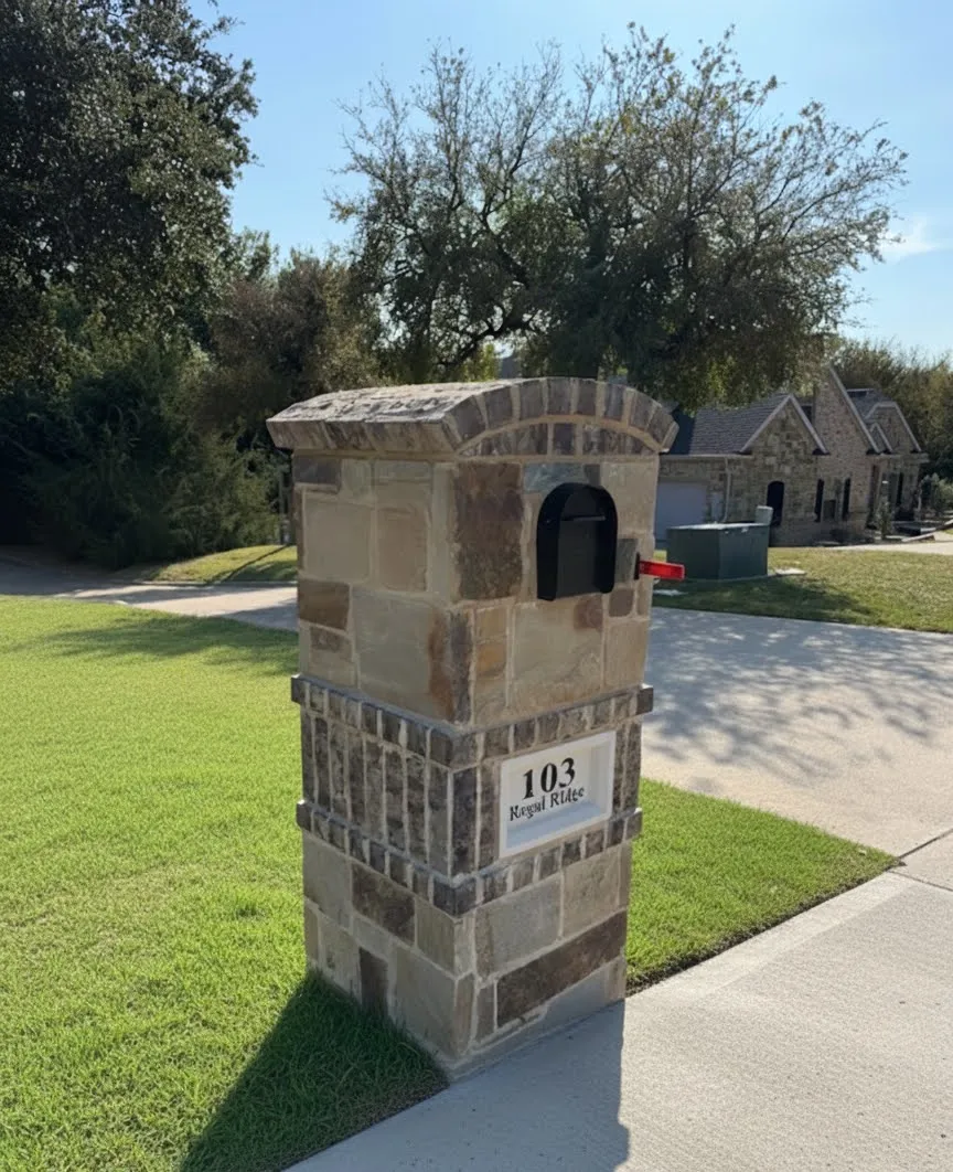 103: Premium Stone Mailbox